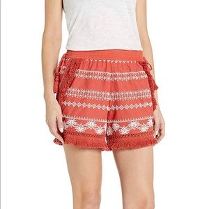 Rachel Zoe Karlene Tasseled Embroidered Shorts